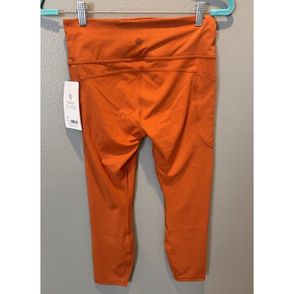 NWT Athleta Ultimate Stash II 7/8 Legging Orange Size M - Picture 2 of 5